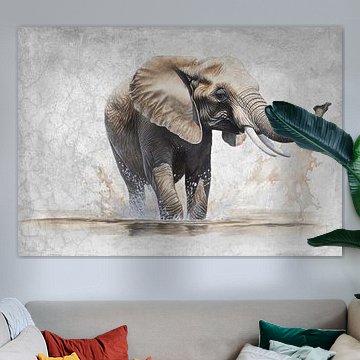 Elephant in the water