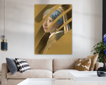 MOMY - Meisje met parel - Meisje van Vermeer - Schilderij van Studio Palette
