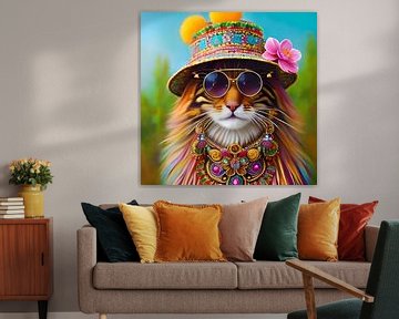 Flower Power hippie katten