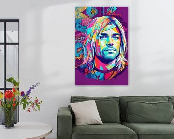 Kurt Cobain Pop Art 2 van Grimmer Baby