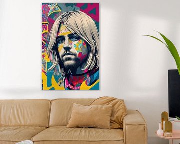 Kurt Cobain Muurschildering van Grimmer Baby