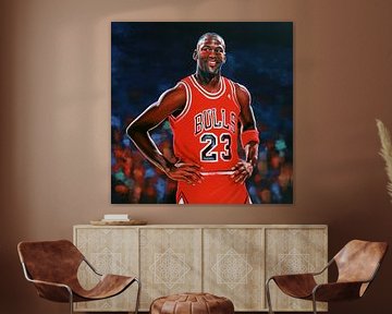 Michael Jordan schilderij van Paul Meijering