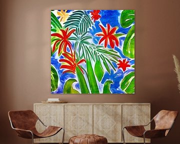 Rote Blumen-Matisse inspired von zam art