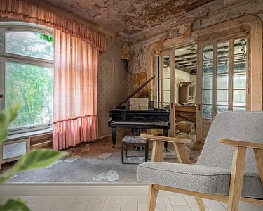 Voorbeeld van het werk in een kamer