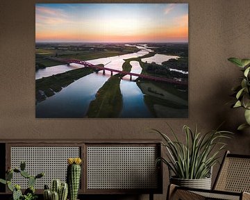 IJssel bridge in Zwolle during sunset