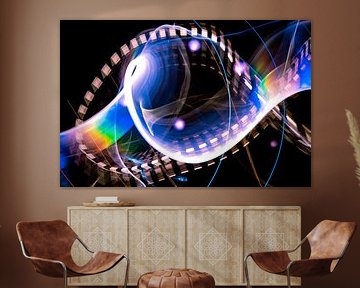 Abstract art with colored lights by Studio468