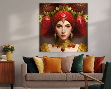 Surreal Queen of Strawberries -strawberries by Carina Dumais