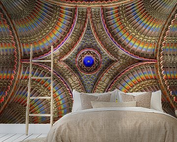 Colourful Ceiling in Abandoned Castle Sammezzano. by Roman Robroek - Photos of Abandoned Buildings