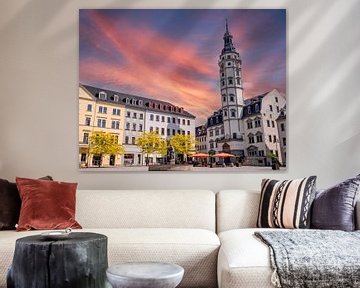 Stadhuis met marktplaats van Gera in Thüringen van Animaflora PicsStock