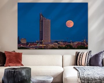 Full moon over Leipzig by Martin Wasilewski