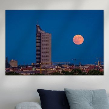 Vollmond über Leipzig