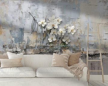 "Wandering among enchanting shades of grey" | orchids, landscape painting by Eye catching paintings