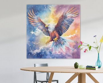 L'Aigle Majestueux - Un Spectacle Époustouflant dans le Ciel