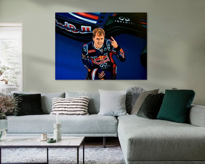 Sfeerimpressie: Sebastian Vettel schilderij van Paul Meijering