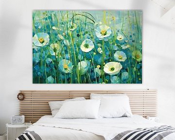 Buttercup | Connection with flowers | Colourful impressionist creation by Blikvanger Schilderijen