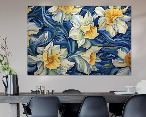 Voorbeeld van het werk in een kamer