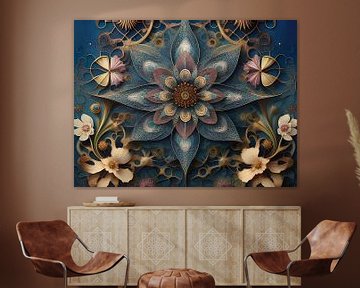 Abstract flowers with 3D effect by Retrotimes