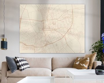 Kaart van Emmen in Terracotta van Map Art Studio