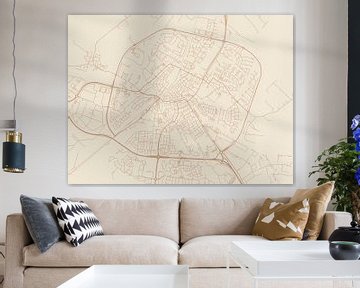 Kaart van Sneek in Terracotta van Map Art Studio