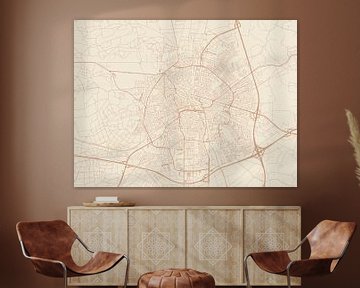 Kaart van Apeldoorn in Terracotta van Map Art Studio