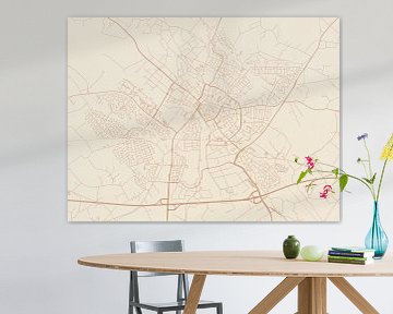 Kaart van Doetinchem in Terracotta van Map Art Studio