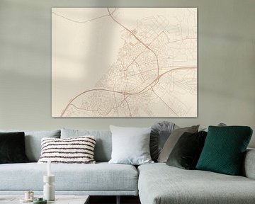 Kaart van Harderwijk in Terracotta van Map Art Studio
