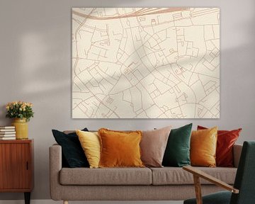 Terracotta style map of Eindhoven Centrum by Map Art Studio