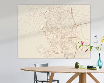 Kaart van Bergen op Zoom in Terracotta van Map Art Studio