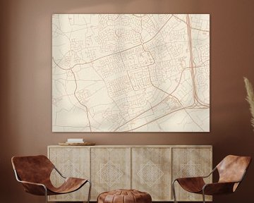 Kaart van Veldhoven in Terracotta van Map Art Studio
