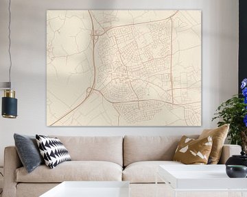 Kaart van Uden in Terracotta van Map Art Studio