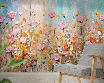 Stamper | Floral Dreams | Symbolist Flower Painting by Eye catching paintings