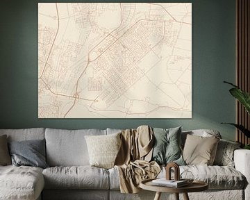 Kaart van Heerhugowaard in Terracotta van Map Art Studio