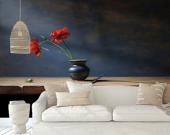 Voorbeeld van het werk in een kamer