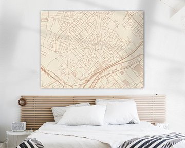 Kaart van Beverwijk in Terracotta van Map Art Studio