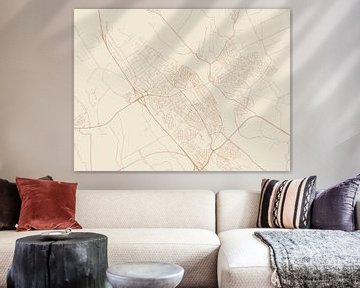 Kaart van Kampen in Terracotta van Map Art Studio