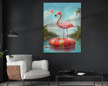 Flamingo, surrealism by Carla van Zomeren