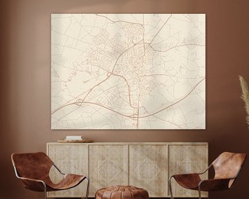 Kaart van Oldenzaal in Terracotta van Map Art Studio