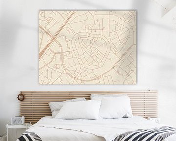 Terracotta-Stil Karte von Amersfoort Centrum von Map Art Studio