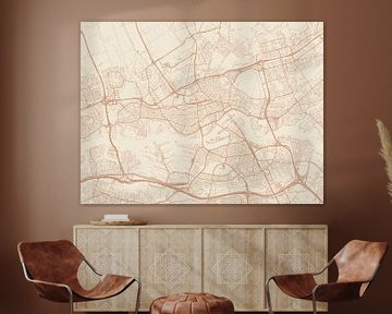 Terracotta-Stil Karte von Rotterdam von Map Art Studio
