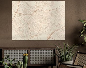 Terracotta-Stil Karte von Leiden von Map Art Studio