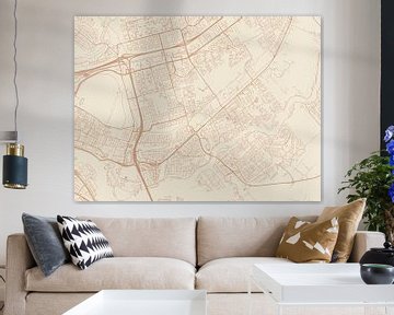 Kaart van Capelle aan den IJssel in Terracotta van Map Art Studio