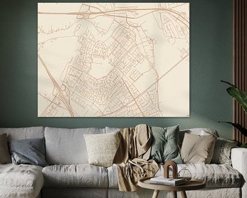 Kaart van Hendrik-Ido-Ambacht in Terracotta van Map Art Studio