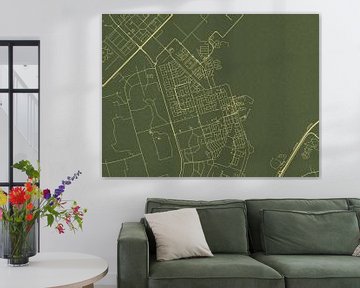 Kaart van Zeewolde in Groen Goud van Map Art Studio