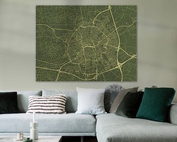 Map of Apeldoorn in Green Gold by Map Art Studio