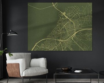 Kaart van Harderwijk in Groen Goud van Map Art Studio