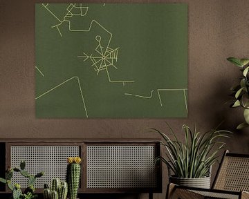 Map of Bourtange in Green Gold by Map Art Studio