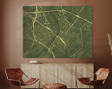 Kaart van Venlo in Groen Goud van Map Art Studio
