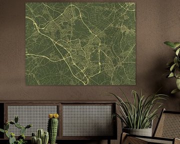 Kaart van Parkstad in Groen Goud van Map Art Studio