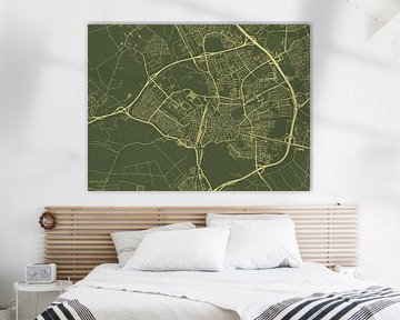 Kaart van Den Bosch in Groen Goud van Map Art Studio