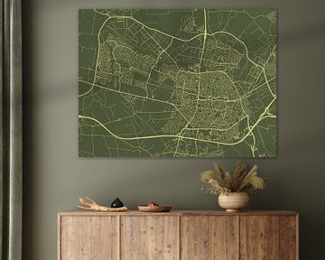 Kaart van Tilburg in Groen Goud van Map Art Studio